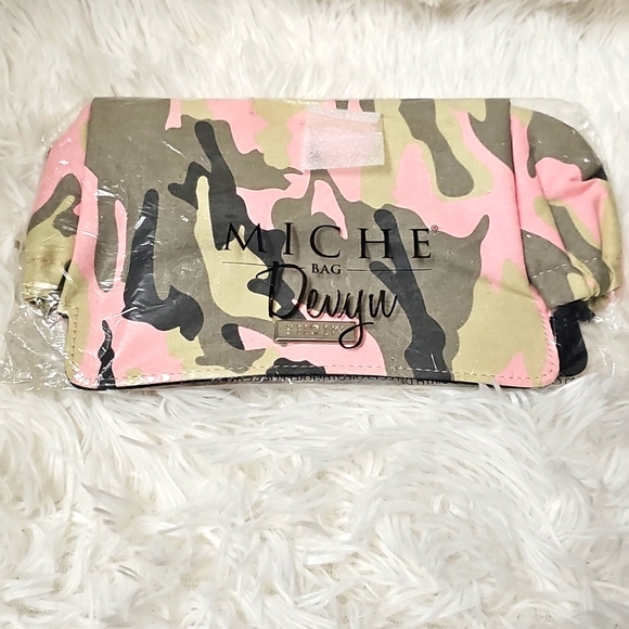 MICHE Bags Petite Mini Purse Devyn Shell Ponk Green Camo Cute Bag - Picture 4 of 4